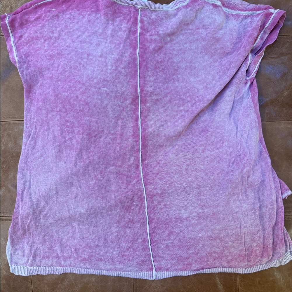 SUNDANCE PINK SWEATER MATERIAL SHIRT SIZE LARGE - Picture 5 of 6